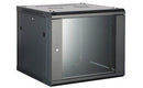 EussoNet 12U Wall Mounted Front Glass - Rear Metal W600*D450 Cabinet - EU-EWM6412B