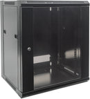 EussoNet 15U Wall Mounted Front Glass - Rear Metal W600*D600 Cabinet - EU-EWM6615B