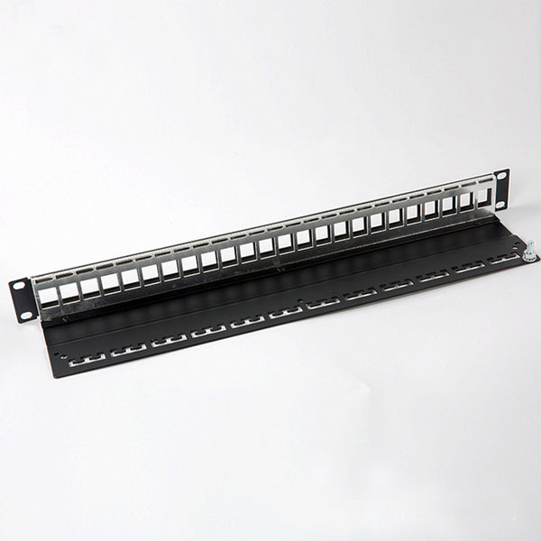 Aluminum Empty Patch Panel UTP Cat6/Cat6A 24 Port - EU-3M24