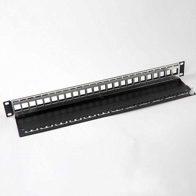 Aluminum Empty Patch Panel UTP Cat6/Cat6A 24 Port - EU-3M24