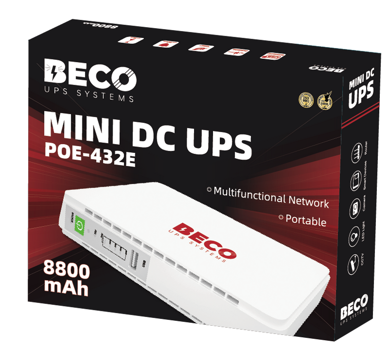 MINI DC UPS POE 8800mah, 17W - POE-432E
